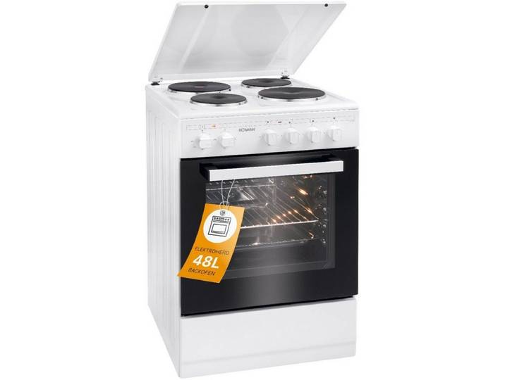 BOMANN Elektro-Standherd EH 561, 4 Kochzonen, 3 Backofen Funktionen, 48l Ofen