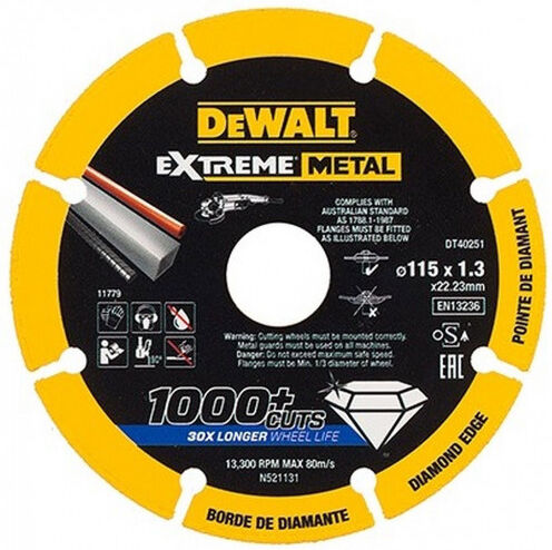 DeWALT DT40251-QZ Disque de coupe diamanté 115 x 22,2 mm