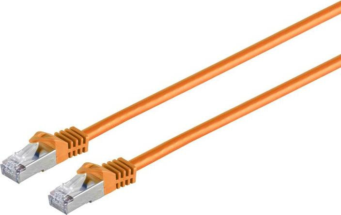MicroConnect SFTP703O Cat7 S/FTP netwerkkabel met RJ-45 connectoren, 3 meter, oranje