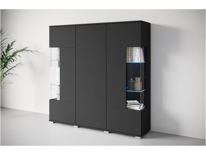 OTTO home Kenia 1 Stk. tlg. Modernes Highboard, mit Glastüren, Breite 135 cm