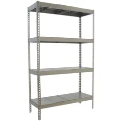 SimonRack Industrieregal, 2000x1200x450 mm, 400 kg am Biegepunkt, 4 Metallböden, Garagenregal, Verzinkt- Ecoforte