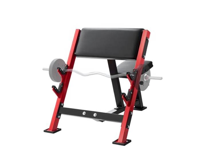 VEVOR Banc à Biceps Charge Maximale 300 kg\, Pupitre à Biceps pour Entraînement avec Haltères et Barre d’Haltères\, Banc de Musculation Fitness Réglable\, avec Supports de Barre\, pour Salle de Sport