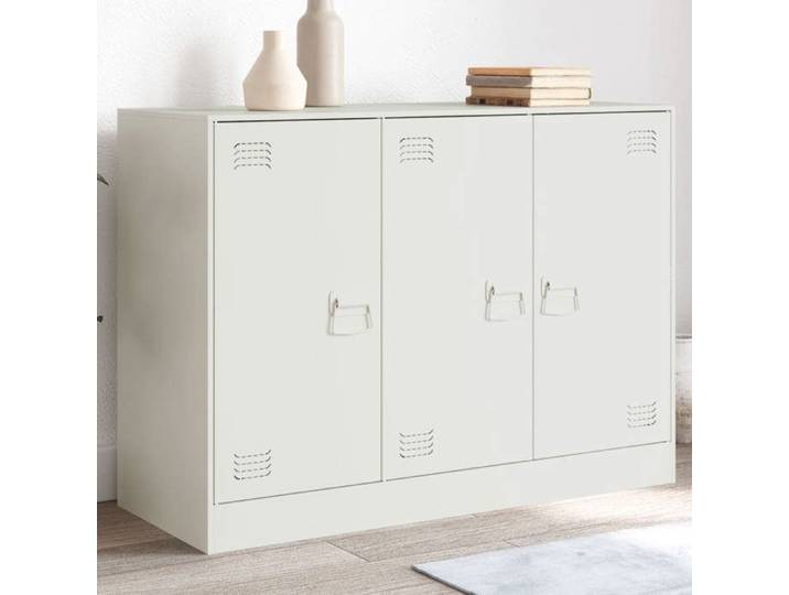 SALE 2026  Armoire/Cabinet à tiroirs Blanc - Buffet blanc 99x39x73cm acier PRO332101910