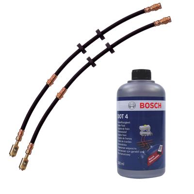 Atec 2x Bremsschlauch vorne + 500ml Bremsflüssigkeit [Hersteller-Nr. 40577219] für Seat, Skoda, VW