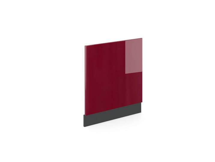 Vicco Frontblende R-Line Rot 60 cm ohne Arbeitsplatte, Rot, Anthrazit, Holzwerkstoff, Rechteckig, 60x57.2x1.6 cm, Küchen, Küchenmöbel, Küchenschränke, Geräteumbauschrank