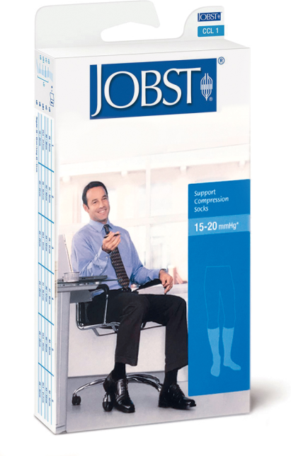 ESSITY ITALY SpA Jobst For Men - Calza Compressiva 15-20mmHg Gambaletto Nero Taglia 5