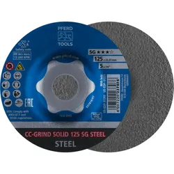 PFERD TOOLS CC-GRIND-SOLID Schleifscheibe Leistungslinie SG STEEL für Stahl - 64185125