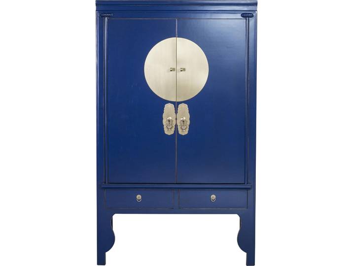 Fine Asianliving Armoire de mariage chinois bleu nuit - Orientique Collection L100xP55xH175cm Armoire chinoise Armoire de mariage chinois Meubles asiatiques
