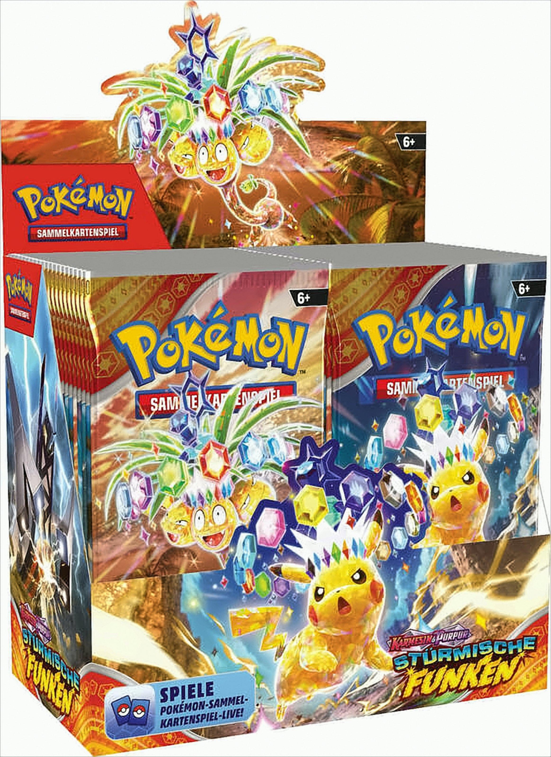 Pokemon TCG - Karmesin & Purpur 8: Stürmische Funken Booster Display - Deutsch