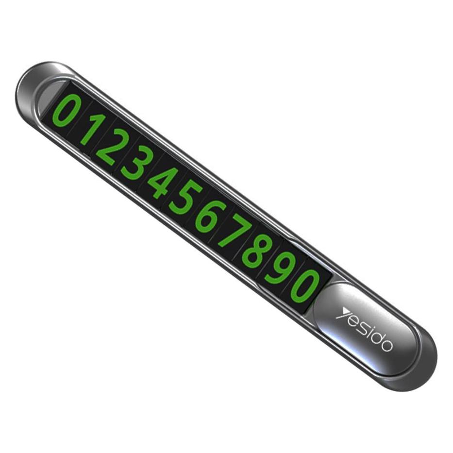 Yesido Temporary Parking Number Plate C88, Black (56339074)