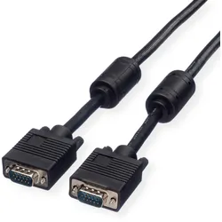 ROLINE SVGA Monitor-Kabel mit Ferritkern+DDC, HD15 ST-ST, 6 m