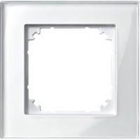 Rahmen aus Glas, einfach, brillantweiß, Typ 489119, glänzende Oberfläche, IP20, IK02 weiß (glänzend), Retail