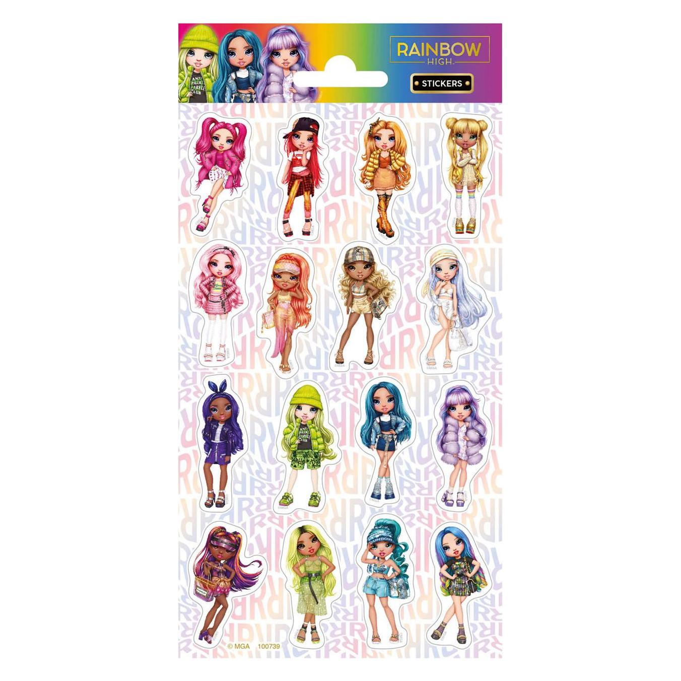 Totum Aufkleberbogen Twinkle Rainbow High (16 Sticker) (100739)