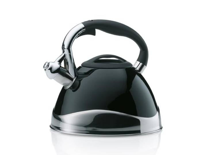 Kela 11656 Wasserkessel mit Pfeifton, Induktionsgeeignet, 3 L, Edelstahl, Varus, Schwarz