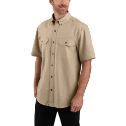 Carhartt LOOSE CHAMBRAY S/S SHIRT 104369 - dark tan chambray - L