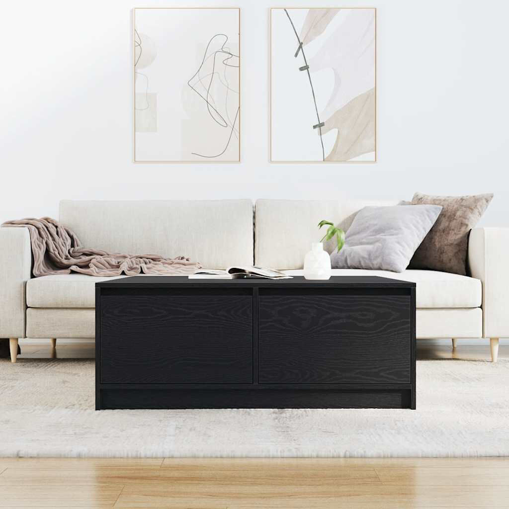 Latitude Run Coffee Table with Storage Black Oak 40" H x 100" L x 100" W