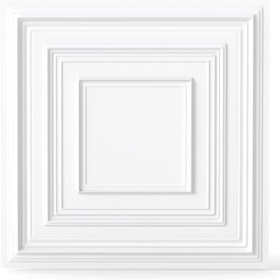 "Costway Drop Ceiling Tiles 24"" x 24"" PVC Ceiling Panels with 3D Decorative Patterns 12-Pack-White"