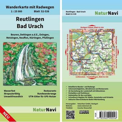 Reutlingen - Bad Urach, Sonstige von , Naturnavi, 978-3-96099-024-6