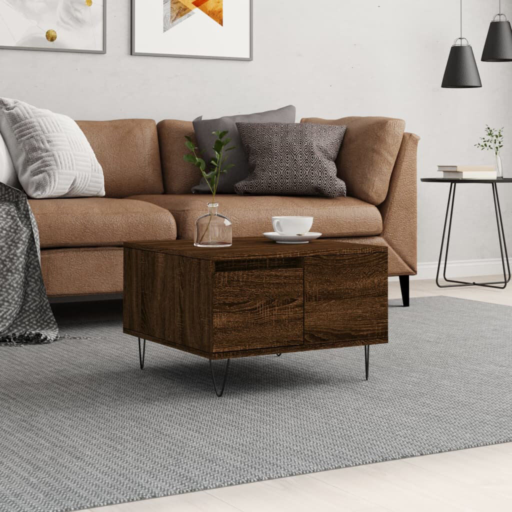 George Oliver McBrine Coffee Table with Storage Brown Oak