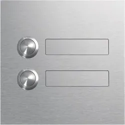 Elcom 5810172 GZM-120 Rund-Taster Modul mit Gravur-Namensschild 2/1 EB Edelstahl matt MODESTA