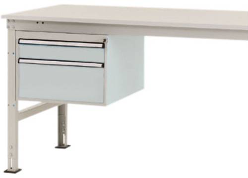 Manuflex ZB4565.7035 Gehäuse-Unterbau Mobil, Nutzhöhe 300mm mit 2 Schubfächer. Für Tischtiefe 800mm