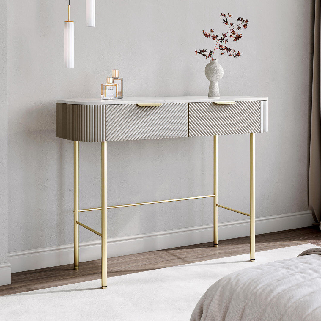 Canora Grey Dressing Table White 81cm H X 100.5cm W X 40cm D