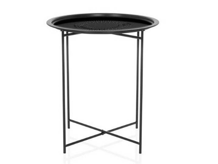Mid.you Beistelltisch, Schwarz, Metall, 46x52x46 cm, abnehmbares Tablett, Wohnzimmer, Wohnzimmertische, Beistelltische, Beistelltische Metall