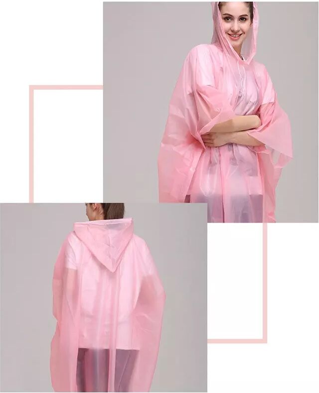 INF Poncho de pluie jetable avec capuche - Protection sans manches et imperméable pour les jours de pluie