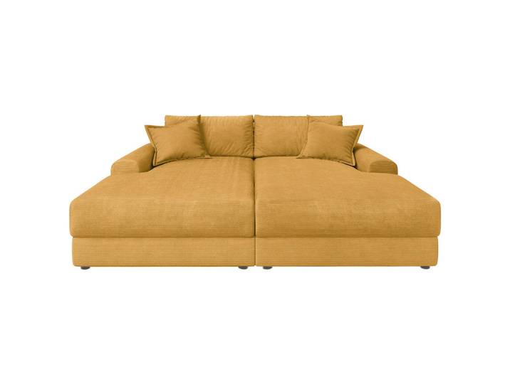 Carryhome Bigsofa, Senfgelb, Kunststoff, Füllung: Schaumstoffflocken,Schaumstoffflocken, 234x93x190 cm, Rücken echt, Wohnzimmer, Sofas & Couches, Bigsofa