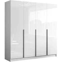 KLEIDERSCHRANK AUREL 4D mit schwarzen Griffen