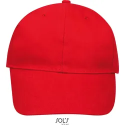 SOLS Unisex 6-Panel Baseball Kappe Klassische Cap 88100 red one size