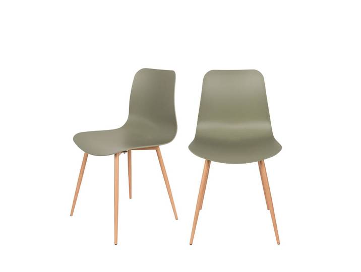 Lot de 2 chaises en résine - Vert