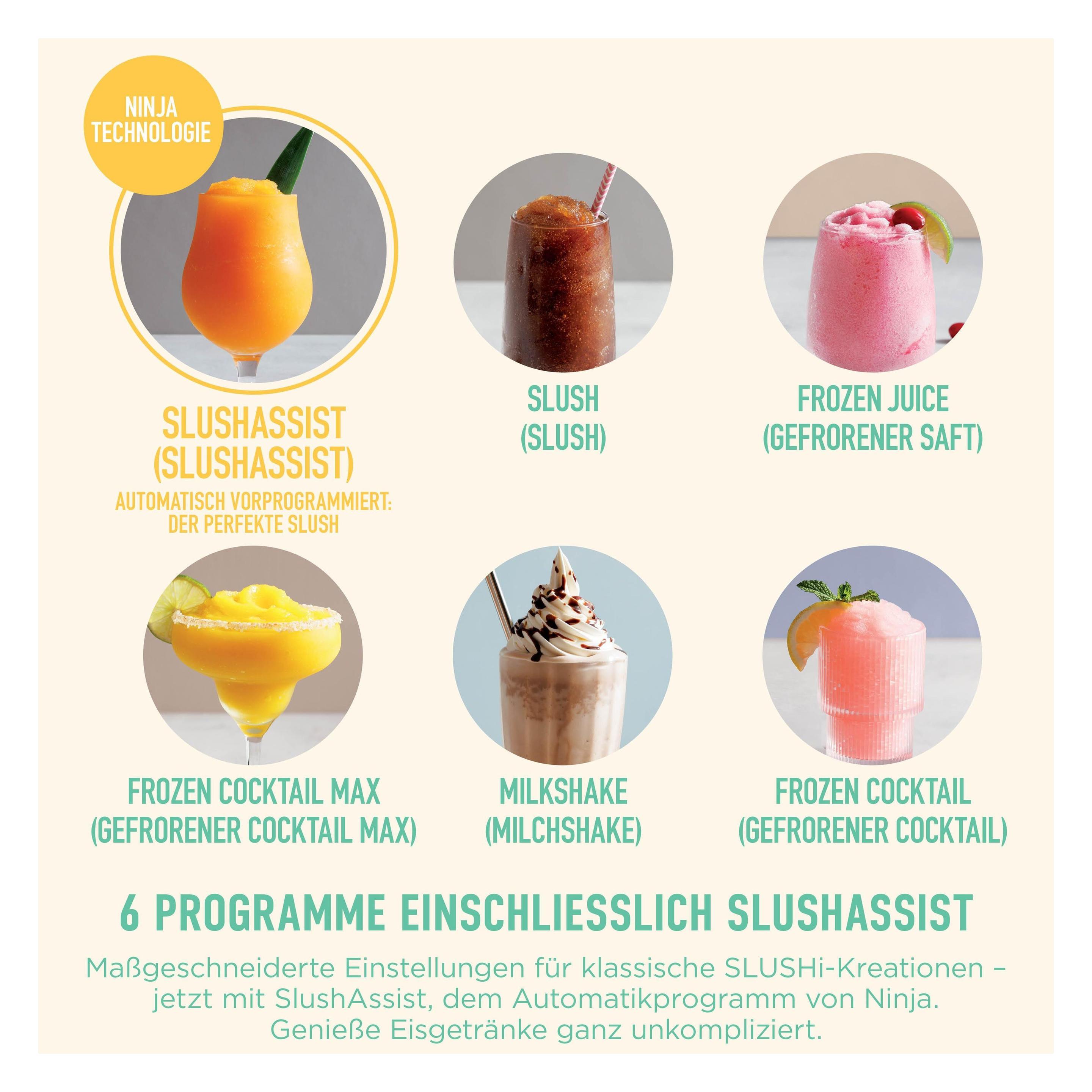 Ninja SLUSHi XL Slush-Eismaschine mit SlushAssist-Technologie, grosses Fassungsvermögen von 3,7 l (ma (FS601EUPK1)