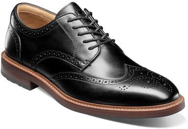 Florsheim Anthem Wingtip Oxford Shoes - Mens 13 Black Oxford Medium