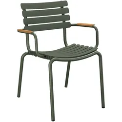Outdoor Stuhl ReCLIPS grün Armlehnen Bambus