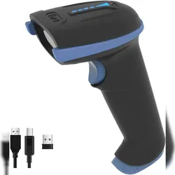 Tera Barcode Scanner D5100 2D Wireless Barcode Scanner Keil blau  1 Stück