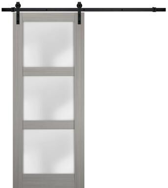 SartoDoors Lucia 2552   Bedroom Door Barn Door   Solid Wood   18x80, Oak Bathroom Door Pantry Door Closet Door Laundry Room Door