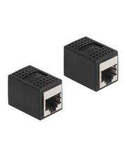 Delock Adapter RJ45 Buchse zu Cat.6A schwarz Netzwerk CAT 6a Schwarz (87796)