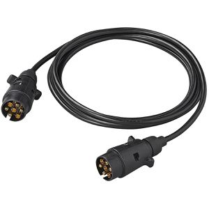 ProPlus KFZ-Verlängerungskabel 343540V01 , 12V, beidseitig 7-poliger Stecker, Anhängerkabel, 3 m