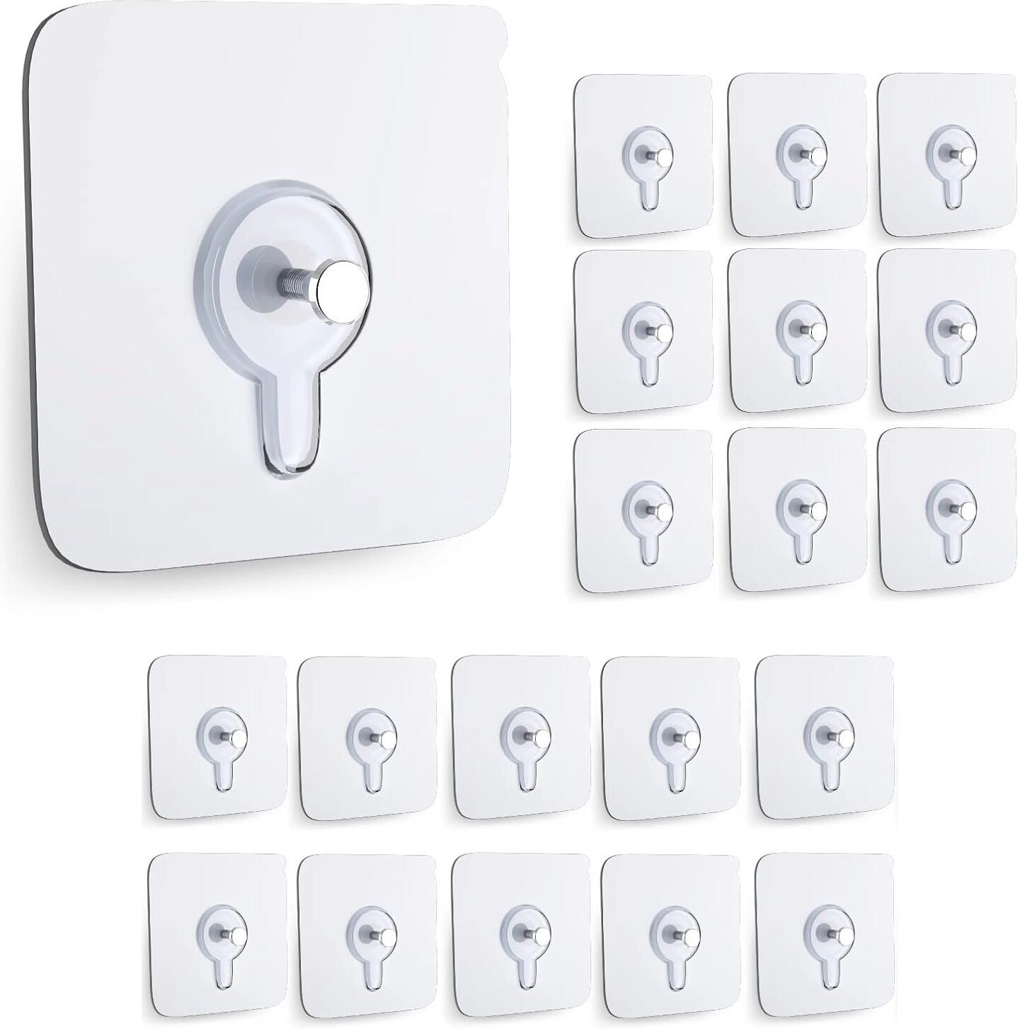 INF 20 Crochets Adhésifs Sans Clous pour Cadres, Fixation Murale Robuste