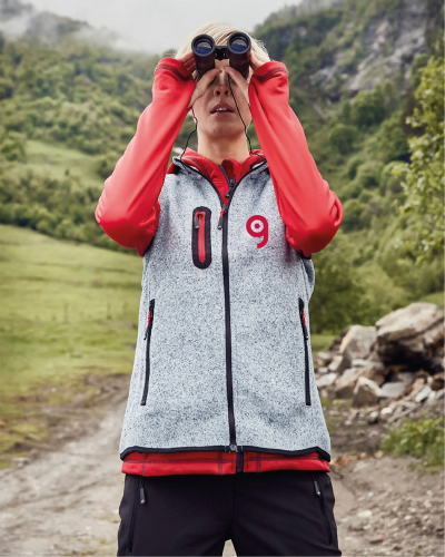 Gilet in pile donna melange zip integrale caldo Personalizzate o neutre James & Nicholson