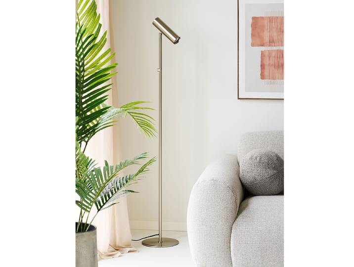 Lampadaire Gareti 25 x 150 x 25cm Argenté Acier thermopoudré GU10