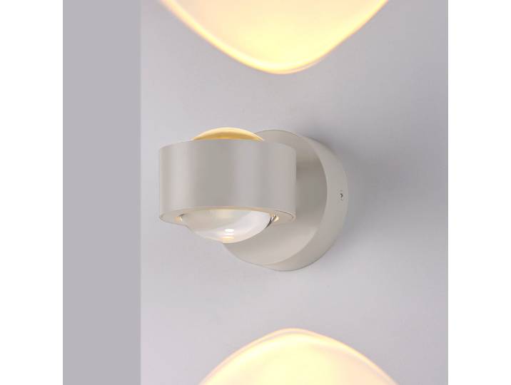Applique LED à batterie Ø 9cm Beige/Beige Verre clair Plastique ABS LED Module LED