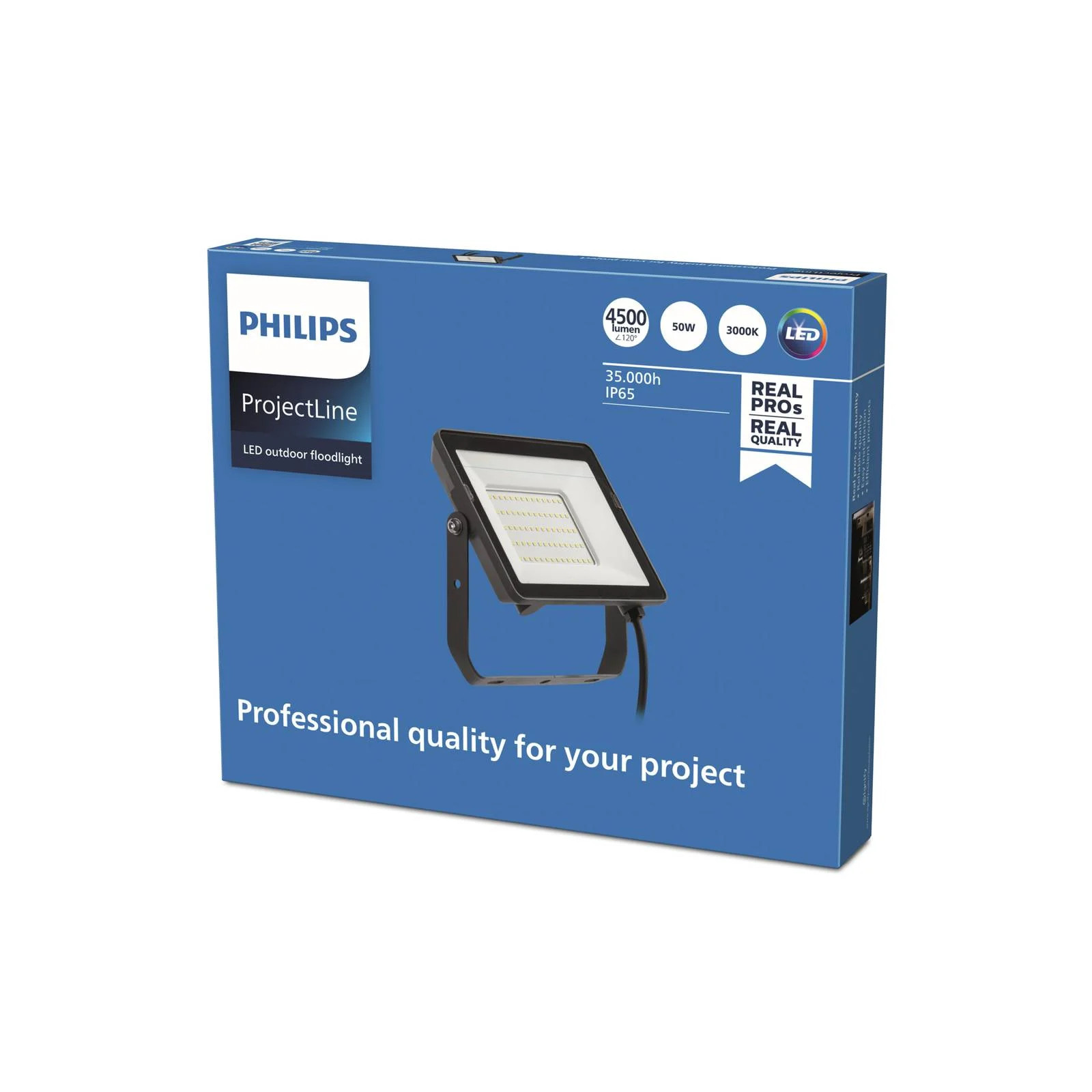Philips ProjectLine LED buitenspot 50W, zwart, LED buitenlamp voor de tuin