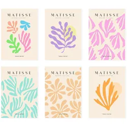 POSTER Set Mit 6 Illustrationen Von Henri Matisse Pastellfarben A3 Rahmenlos