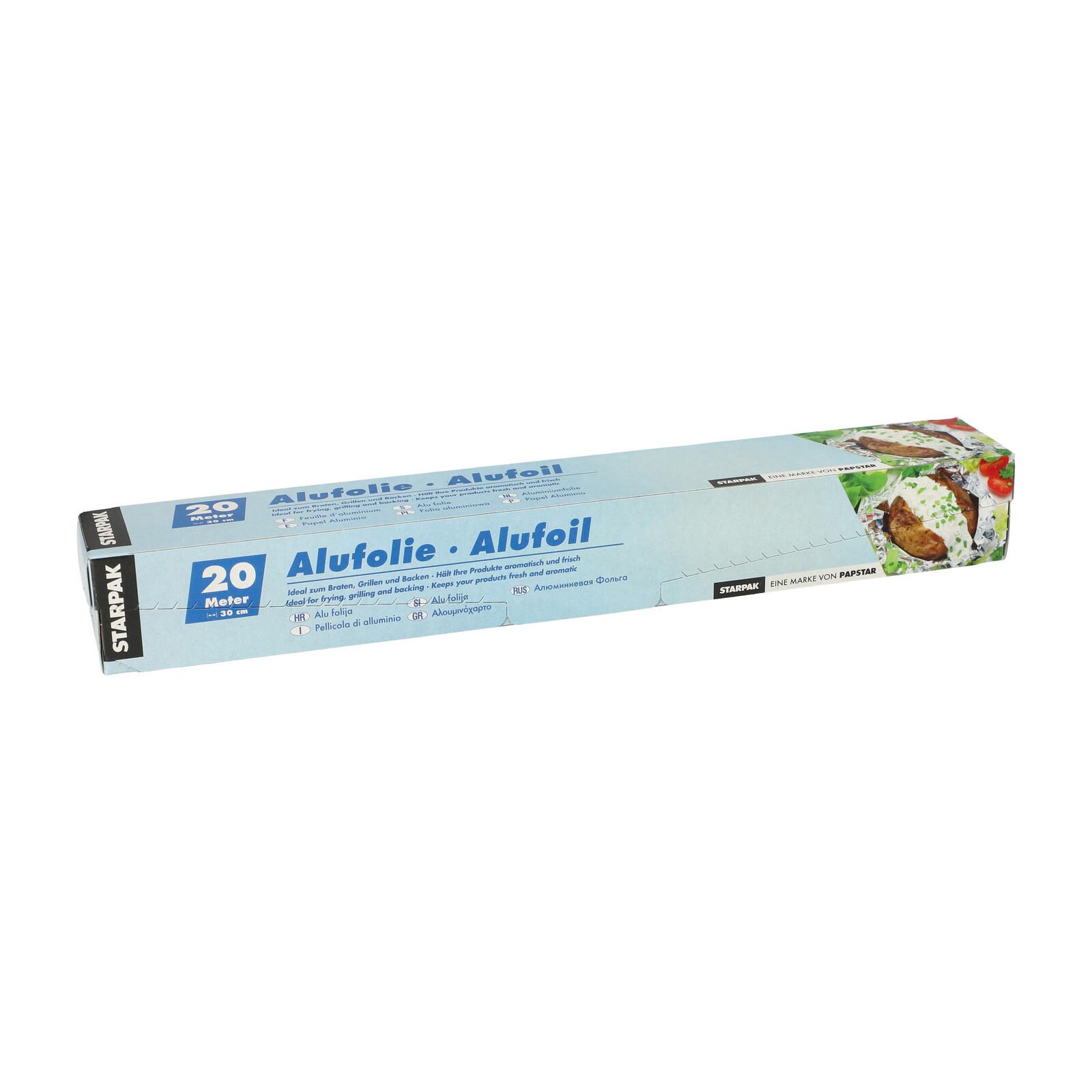 STARPAK PAPSTAR Alufolie 20 m x 30 cm in Faltschachtel 14020