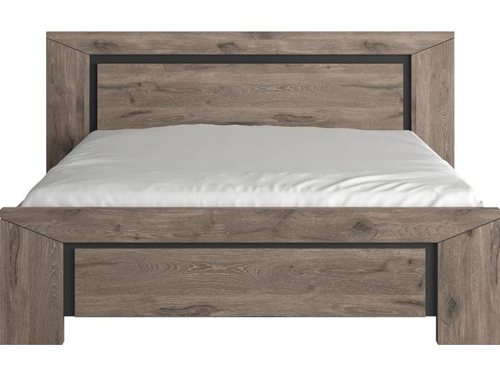 Jugendbett GAMI Brugge , braun (eiche braun, eiche braun, eiche braun), B:177cm H:88cm L:210cm, Betten, Jugendbett, In 2 Farben erhältlich