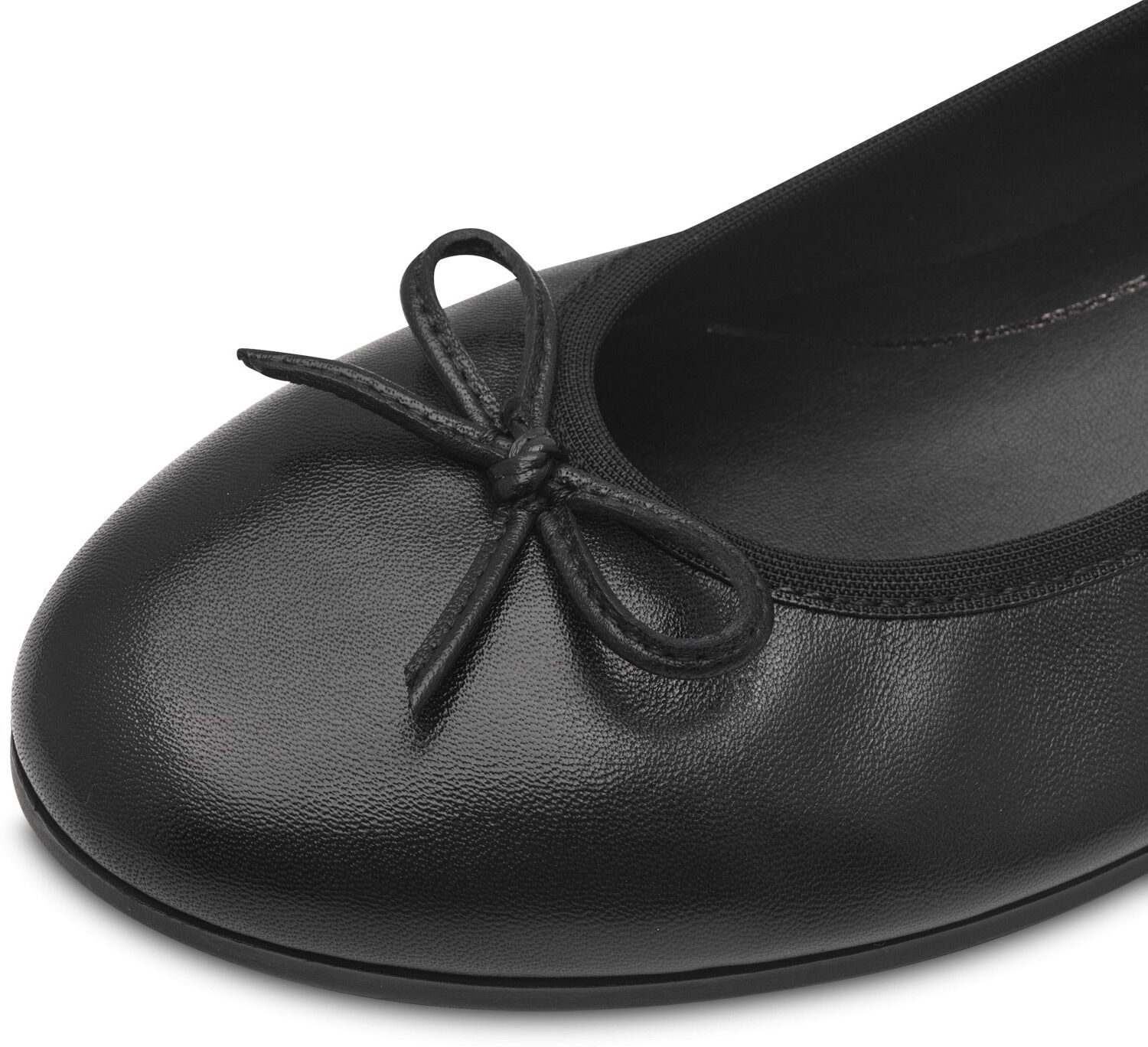 Ballerina TAMARIS, Damen, Gr. 36, Textil, schwarz, Leder, unifarben, Schuhe Ballerina, Flats, Slipper, Businessschuh mit dekorativer Schleife schwarz 36, Textil