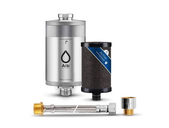 Alb Filter Wasserfilter Active Trinkwasserfilter, reduziert Schadstoffe, mit Aktivkohle, Made in Germany, Edelstahl