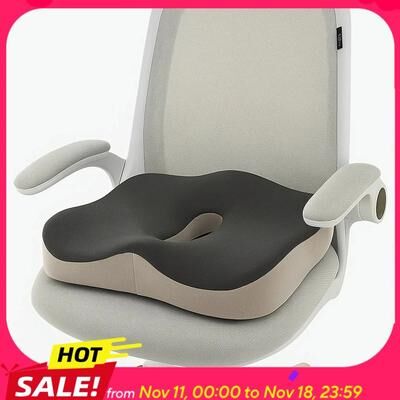 Inspired Finds 3D Ergonomic Memory Foam Seat Cushion For Office Chair And Car Comfort 3D Ergonomic Memory Foam Seat Cushion For Office Chair And Car Comfort